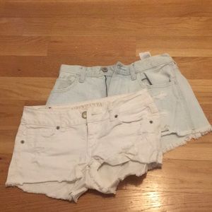 2 pairs of jean shorts